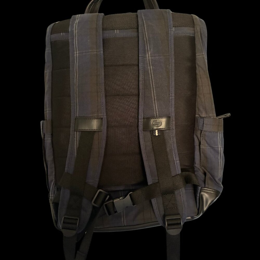 Solo New York Navy & Grey Plaid Backpack - Picture 4 of 5
